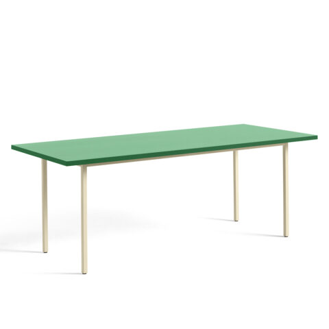 HAY_TwoColour_Table_L200xW90_green_ivory